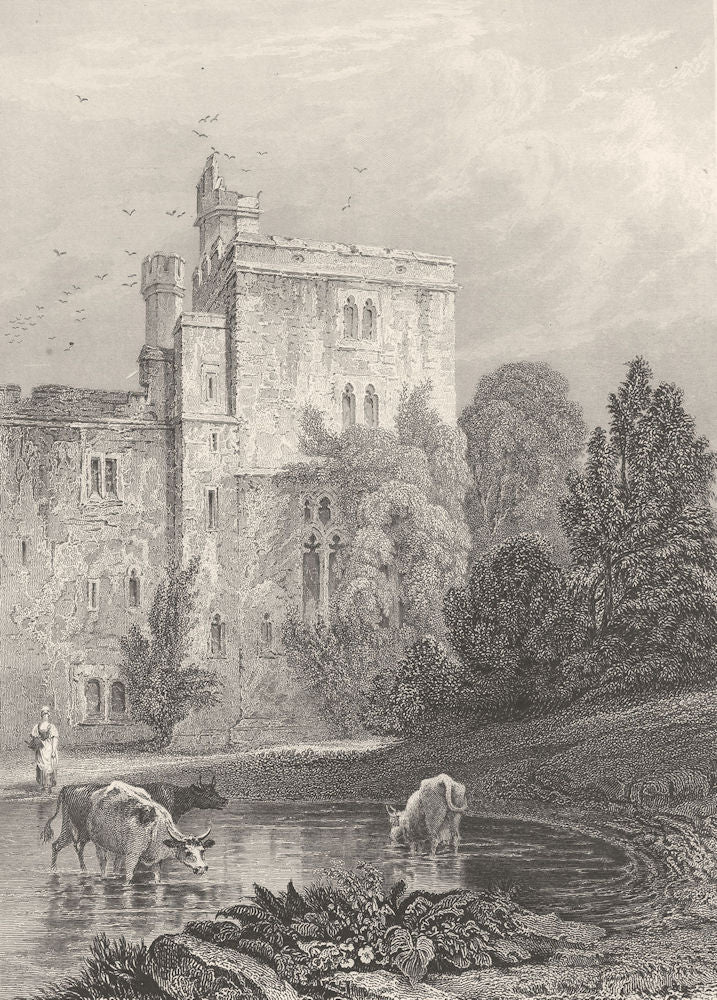 YORKS. Wressel Castle, Howden York 1836 old antique vintage print picture